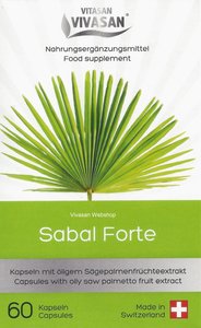 Sabal Forte - Saw palmetto - 60 caps 31,2g 1.10oz Vivasan